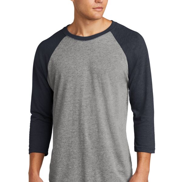 Adult Unisex Tri Blend 3/4 Sleeve Raglan Tee Thumbnail