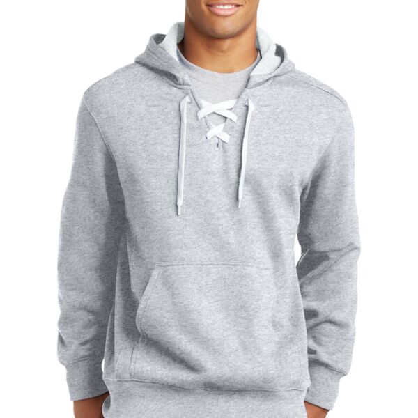 Adult Lace Up Pullover Hooded Sweatshirt Thumbnail
