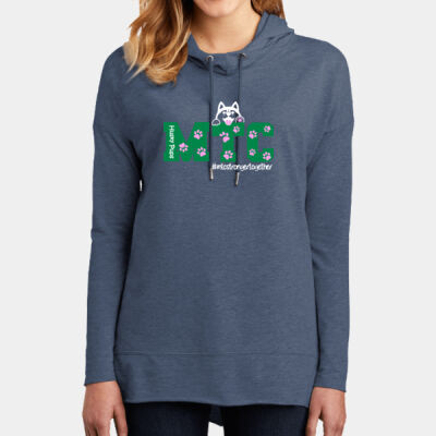 Women's Featherweight French Terry  Hoodie full color logo Thumbnail